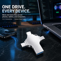 Chiavetta USB OTG 4 in 1 a Prezzo di Fabbrica, Memoria USB Type-C, Pen Drive OTG 8GB 16GB 32GB 64GB 128GB per iPhone Samsung