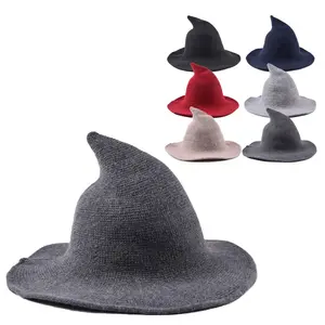 Sombrero de bruja de Halloween para mujer, sombrero de oveja a la moda, para fiesta de Halloween, Festival y fiesta
