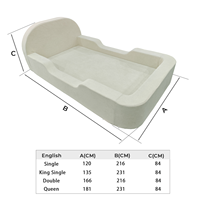Nouveau Canapé-lit carré moderne rembourré pour tout-petit, modèle 2026, le plus vendu, avec matelas personnalisé et barrières de sécurité, entièrement en mousse écologique pour chambre à coucher