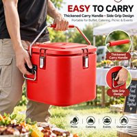 TIANXING Conteneur isotherme en acier inoxydable de grande capacité (10L-60L) pour le maintien au chaud des aliments et le refroidissement, idéal pour les événements et la restauration