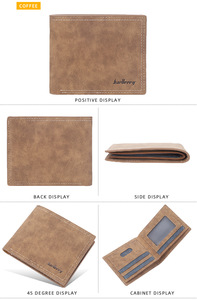 Großhandel Billet eras Baellerry schlanke Anti-Diebstahl Herren Brieftaschen Bifold Leder Pu Porte feuille Homme Cuir de Luxe Wallate Männer Brieftasche - Product Image 2