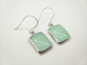 Elegantes Pendientes de Calcedonia Natural Aqua, Hechos a Mano, Plata de Ley 925, Joyería para Mujer, Regalo de Boda, Venta al Por Mayor - Product Image 4