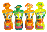Pochette d'injection debout étanche à l'humidité OEM/ODM de 100ml pour l'emballage de jus de fruits avec design orange