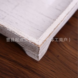 Wooden Double Layer <b>Tray</b> 37x26x41.1cm For Fruit <b>Snacks</b> Cakes Party Serving - Product Image 4