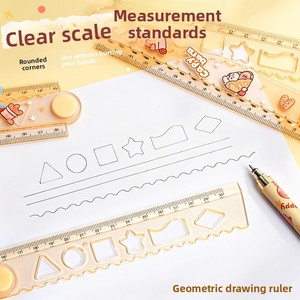 Righello Pieghevole in Plastica a Forma di Cartone Animato 15cm per Studenti delle Scuole Elementari - Strumento per Disegno e Misurazione - Product Image 4