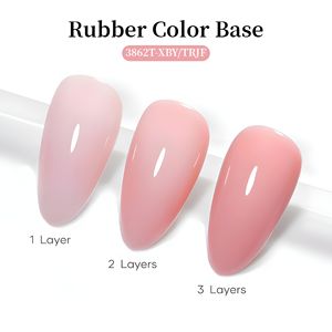 <span class=keywords><strong>Base</strong></span> Gel Caoutchouc Couleurs pour Renforcement des Ongles, <span class=keywords><strong>Vernis</strong></span> à Ongles UV LED Soak Off pour Construction d'Ongles, Utilisation en Salon, Manucure DIY à Domicile, Marque Privée - Product Image 6