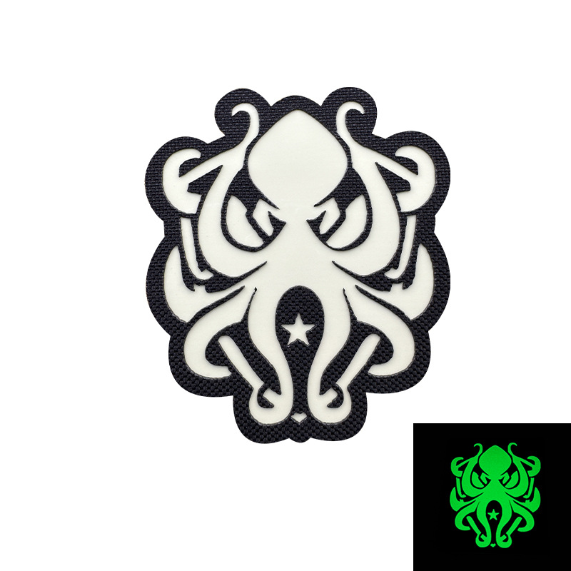 Octopus Black (white luminous)