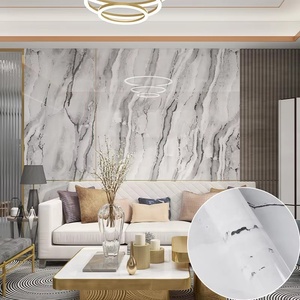 <span class=keywords><strong>Papier</strong></span> <span class=keywords><strong>peint</strong></span> adhésif effet marbre argenté, résistant à l'huile, imperméable, résistant aux hautes températures, pour la décoration des armoires murales - Product Image 1
