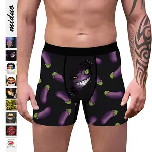 Lustige sexy Print Unterwäsche Männer Mid-Rise Boxershorts schnell trocknende Polyester Unterhose für Männer atmungsaktiv tragen