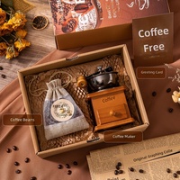 Coffret Cadeau Kit Café Portable – Tasse de Voyage en Acier Inoxydable, Moulin Manuel, Sac à Grains – Combinaison Personnalisée pour le Camping