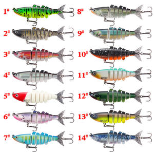 Leurre dur coulant multi-segments Cross Border Minnow 11cm 25.5g, appât artificiel pour la pêche au bar - Product Image 1
