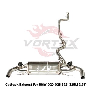 Sistema de Escape Catback de Acero Inoxidable Vortex Sport Sound Tuning Compatible con BMW G20 G28 325i 325Li 2.0T 2020-2025 con Silenciador Valvetronic - Product Image 1
