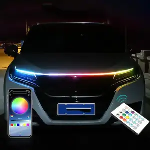 Lampu berjalan siang hari mobil putih 12V, lampu latar dekorasi lampu belakang Universal mobil Atmos