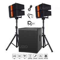 Système de sonorisation PA professionnel haute puissance avec caisson de basses actif 5000W 18 pouces, Bluetooth et enceintes en ligne (Bocina)
