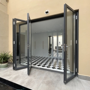 <span class=keywords><strong>Porte</strong></span> pliante en verre moderne et élégante avec un jointement solide, robustesse supérieure, construction durable pour hôtels et villas - Product Image 1