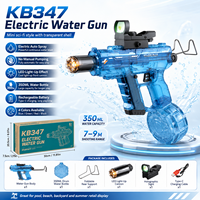 Mini UZI Wasserpistole Elektrische Automatische LED-Beleuchtete Sci-Fi Spritzpistole für Sommer-Pool-Party Großhandel Klassisches Wasserspielzeug