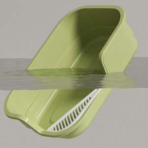 Extra-Large Splash-Proof <b>Cat</b> Litter <b>Box</b> - Jumbo Semi-Enclosed <b>Cat</b> Toilet Factory Wholesale - Product Image 2