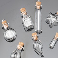 Grosir transparan Mini kecil botol kecil Drift kecil botol Berharap kaca botol toples dengan gabus sumbat