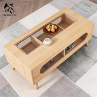 Table basse design moderne en bois, fabriquée en usine, prix bas, personnalisable, en stock, prête à être expédiée, meubles de salon, table de café.