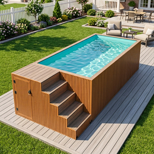 Piscina Portátil Multifuncional de Fibra de Vidrio para Nadar y Spa, Instalación Rápida, Piscina Contenedor Infinita - Product Image 3