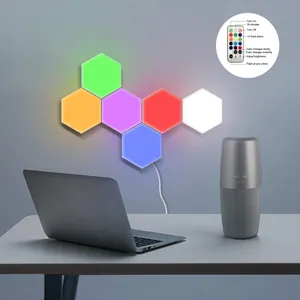 Ideas-nuevos productos, regalos de negocios, lámpara táctil modular hexagonal con control remoto y cambio de color RGB, 2023