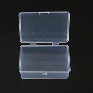 Rectangular Flip Top Plastic Storage Box 9735 Covered For Electronics Jewelry Small Parts - Product Image 1