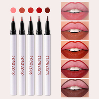 Nuevo Delineador de Labios Vegano de Alta Calidad, Mate, de Alta Pigmentación, Punta de Goteo, Larga Duración, Líquido Suave, Tinta para Labios, Marca Privada