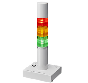 PATLITE PHE-3FB3N Lampe de signalisation industrielle LED tricolore avec abat-jour en plastique, multi-couches, étanche IP65, 220V - Product Image 1