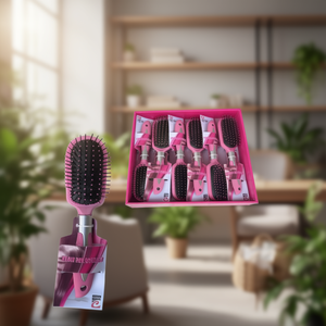 Set di spazzole per capelli MNJ rosa da 12 pezzi per uso quotidiano - Product Image 1