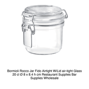 Fido Tarro de Vidrio 20 cl A 8.4 cm Ø 8 cm con Tapa Hermética Bormioli Rocco - Product Image 2