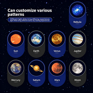 Mini Galaxy & Moon <b>Projector</b> Night Light LED Creative Bedside <b>Lamp</b> with Custom Logo Projection Background Light for Kids Room - Product Image 2