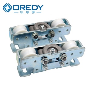 Juego de Poleas para <span class=keywords><strong>Puerta</strong></span> Corredera Automática Moderna OREDY, Soporte de <span class=keywords><strong>Puerta</strong></span> Automática de Acero con Polea de Poliéster, Fácil Instalación con Tornillos - Product Image 2