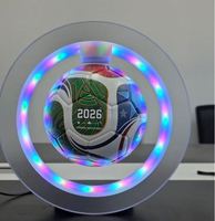 Balón de Fútbol Magnético Levitante Giratorio con Luz LED, Lámpara Decorativa de Escritorio