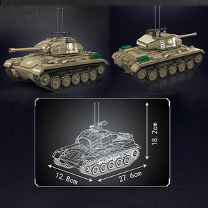 Moule King 20043 932PCS <span class=keywords><strong>Militaire</strong></span> Serie M24 Chaffee tank Truck Building Block Model Technical Educational Toy Festival Gift - Product Image 5