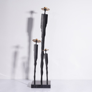 Metallo astratto artigianato Detective personaggio umano scultura accessori per la casa fatti a mano arredamento per la casa - Product Image 5