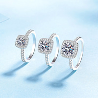 Bagues de fiançailles pour femmes, meilleures bagues de promesse, alliances en argent sterling 925, bague en moissanite 2 carats pour femmes