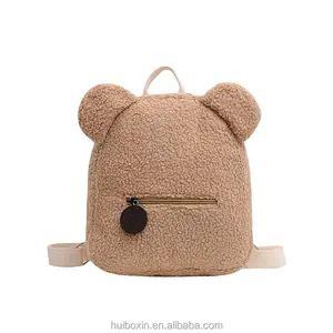 Custom Plush teddy Bear Backpack Toddler Cartoon bookBags kids school backpack bag Cute Children Schoolbag mini Plush Backpack