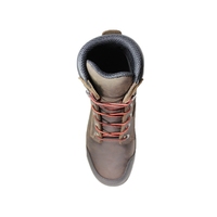 Bottes de sécurité pour travailleurs de la construction en cuir imperméable et respirant personnalisées bout en acier