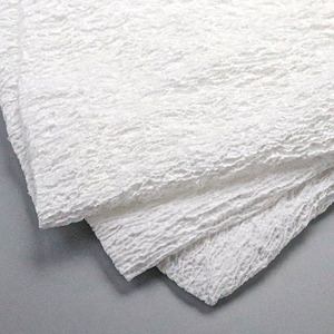 Trắng Polyester và bông Crepe chưa hoàn thành vải nhăn xám vải vải đàn hồi - Product Image 6