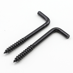 10pcs/bag Carbon Steel Black-zinc Plated/Blue-white Zinc Plated L-type Right-angle Hooks M2.5 M3.4 M4.7 Self-tapping Screws - Product Image 4