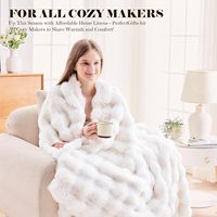 Plaid en fausse fourrure 1000 GSM, doux, moelleux, confortable, épais, doublé Sherpa à bulles, toutes saisons, lavable en machine, pour femme, pour la maison