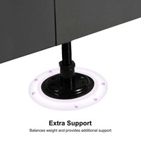 JH-Mech 1100 Lbs Base de parapluie décalée en porte-à-faux pour patio à usage intensif Support de parapluie pour patio avec 4 roues verrouillables