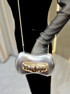 Sacs à main de soirée élégants pour femmes, sacs uniques en marbre avec chaîne, sacs à bandoulière tendance avec poignée métallique 2026 - Product Image 6