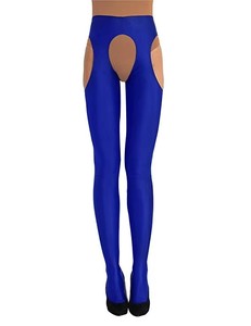 Collants longs pour femmes à entrejambe ouvert, opaques, respirants, antibactériens, extensibles, fins, pour la danse - Product Image 5