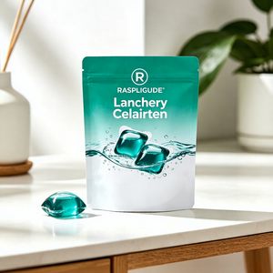 Sacs en plastique personnalisés pour capsules de lessive concentrée avec logo imprimé – Nettoyant liquide pour le linge - Product Image 4