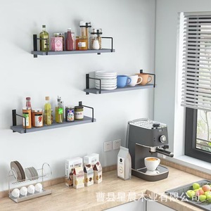 Wall Mounted Wooden Shelf 3 Tier <b>White</b> With Black Metal <b>Brackets</b> For Office Book Storage And Decoration - Product Image 2