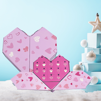 Boîte surprise rose Saint Valentin Vente en gros personnalisée Luxe personnalisé Compte à rebours de Noël Luxe Calendrier de l'Avent Boîte rose