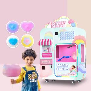 Vending Automate Robot Sugar Cotton <b>Floss</b> Candy <b>Machine</b> With Coin Bill Acceptor - Product Image 1