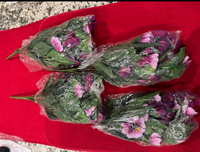 Bunga Hollyhock Buatan Tiruan untuk Dekorasi Luar Ruangan, 4 Bundel Bunga Musim Semi Sutra Tiruan dengan Daun Tanaman Tahan UV