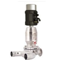 Vanne proportionnelle à diaphragme de qualité alimentaire SS316L, vannes pneumatiques à diaphragme avec capteur de position